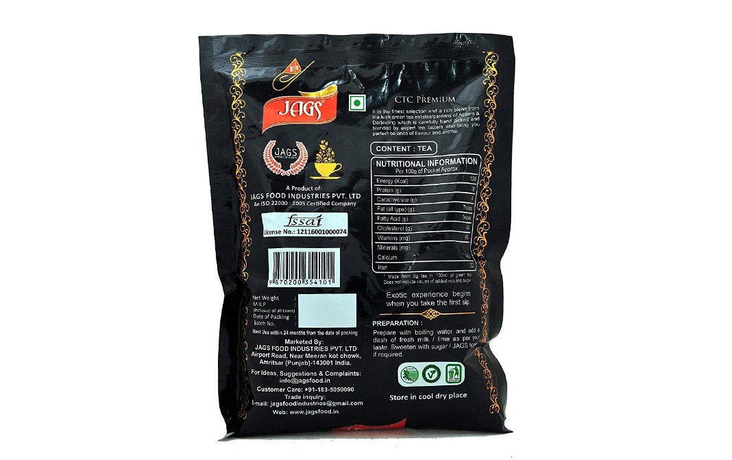 JAGS CTC Premium Tea    Pack  250 grams